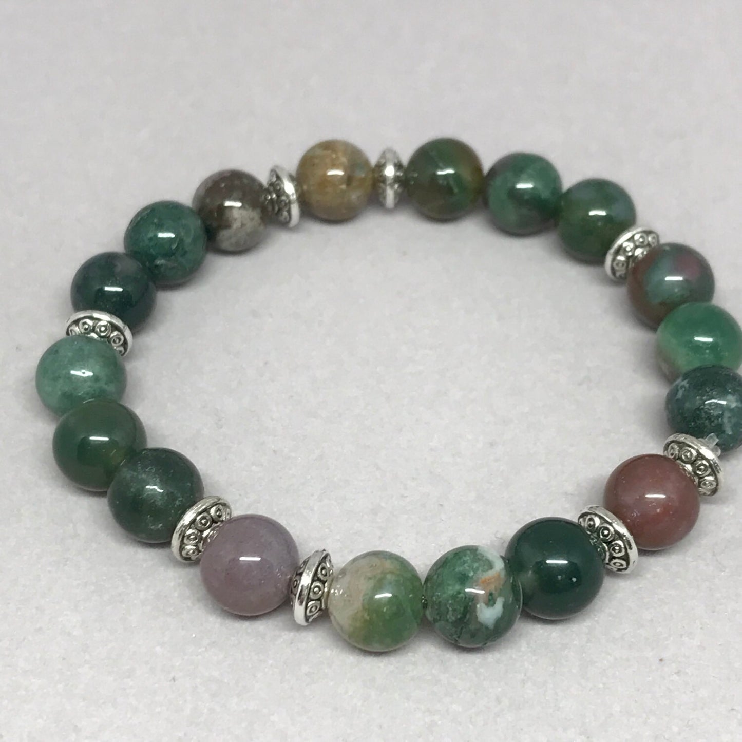 Bloodstone agate bracelet
