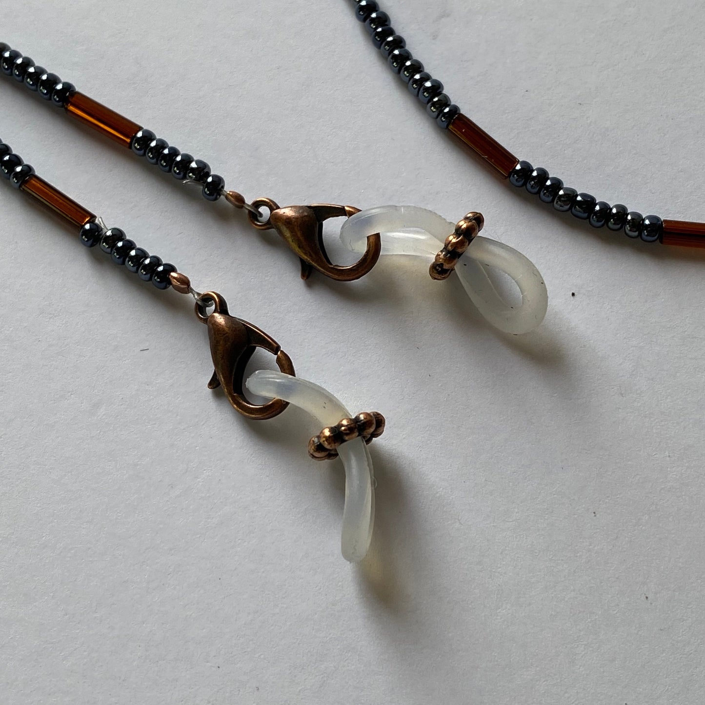 Black and bronze eyeglass chain
