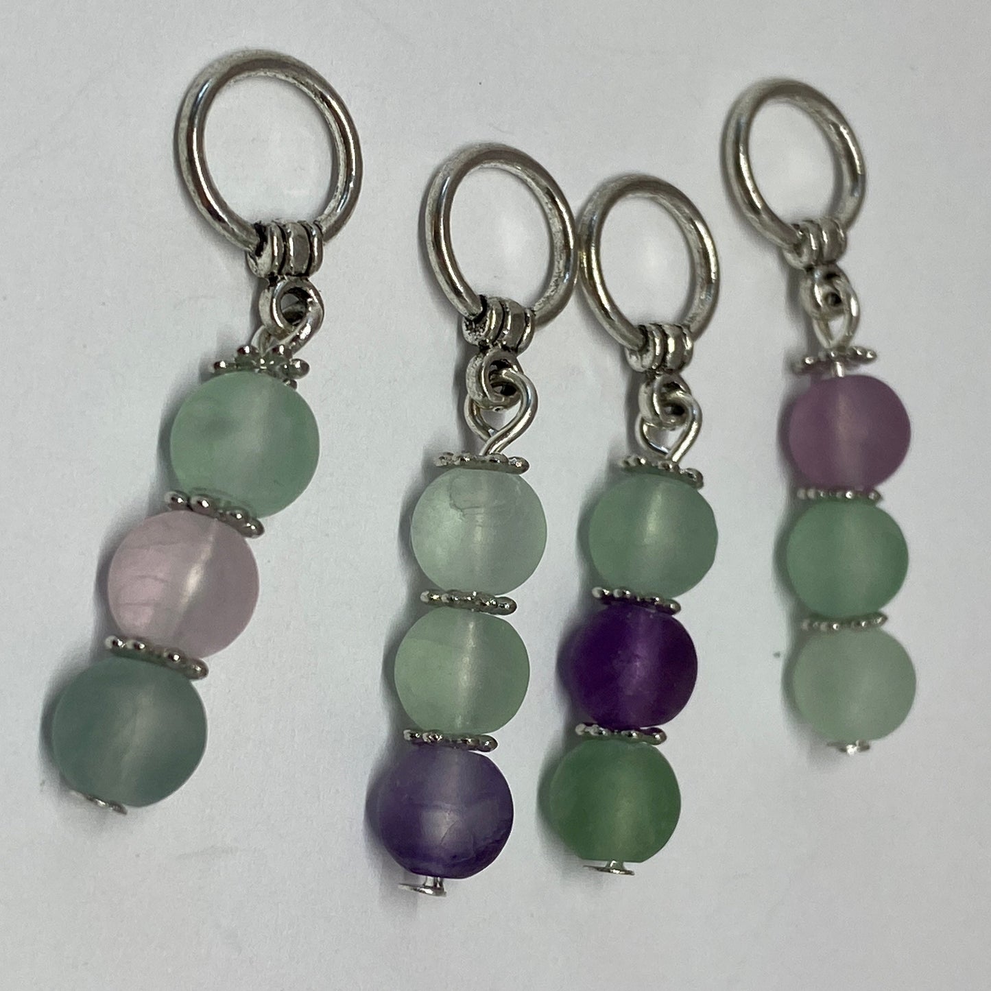 Gemstone stitch markers for knitting