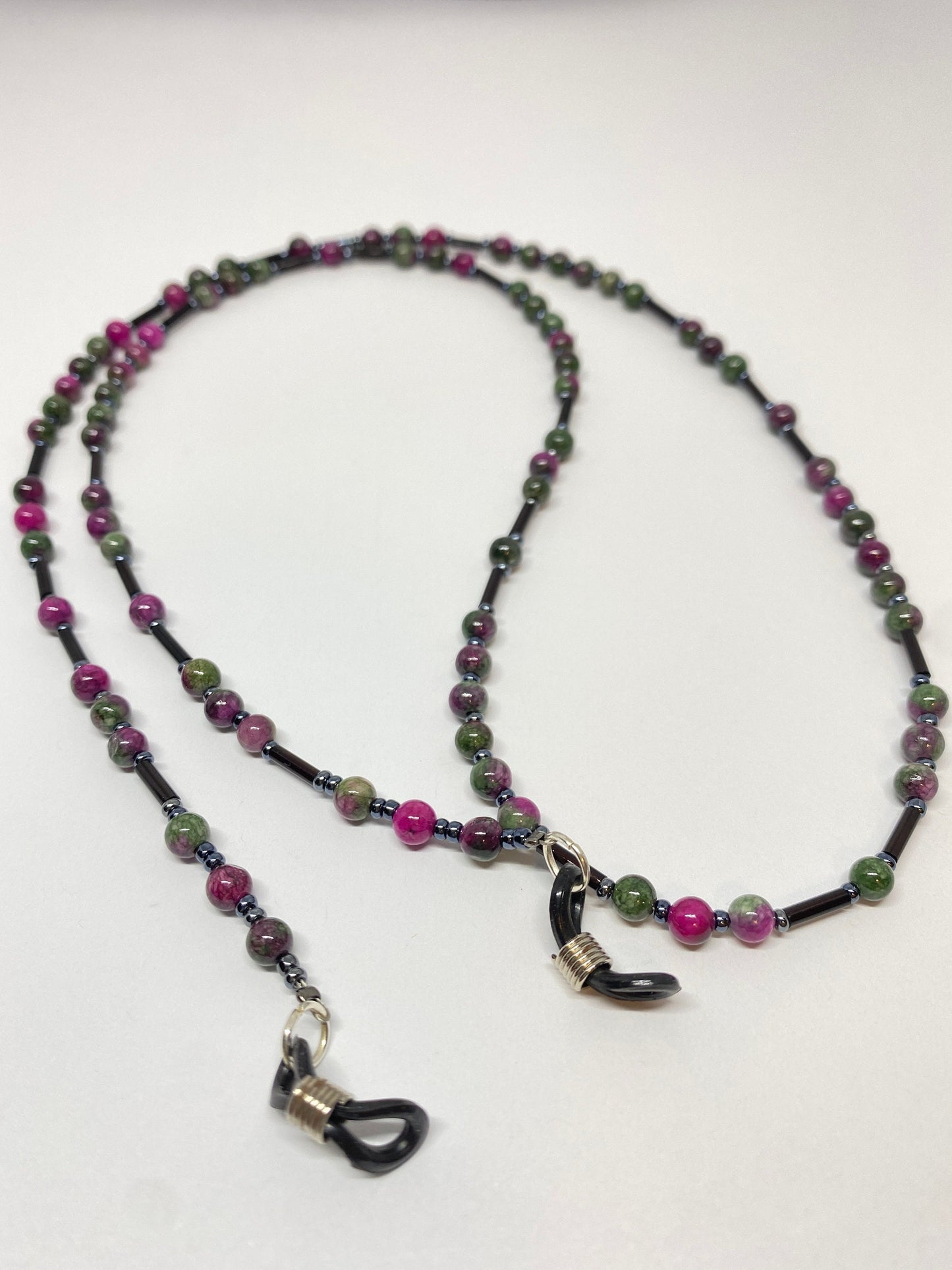 Tourmaline jade eyeglass chain
