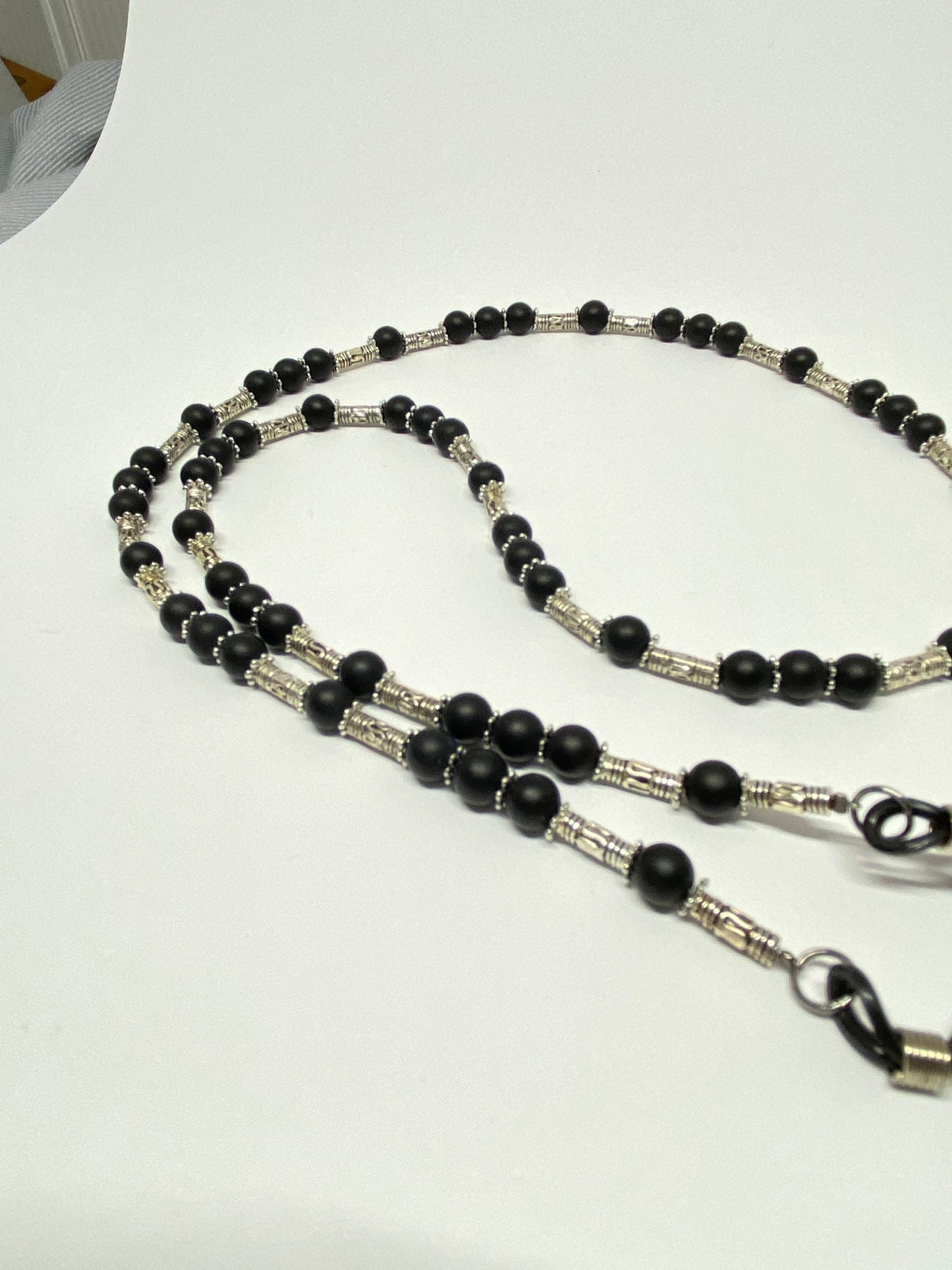 Onyx eyeglass chain
