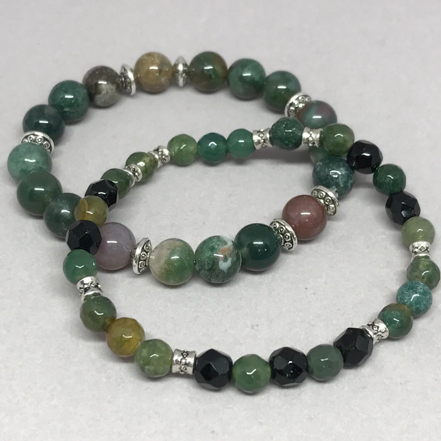 Bloodstone agate bracelet