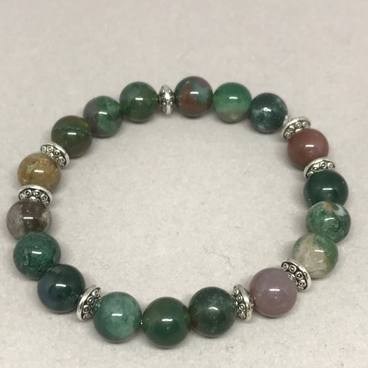 Bloodstone agate bracelet