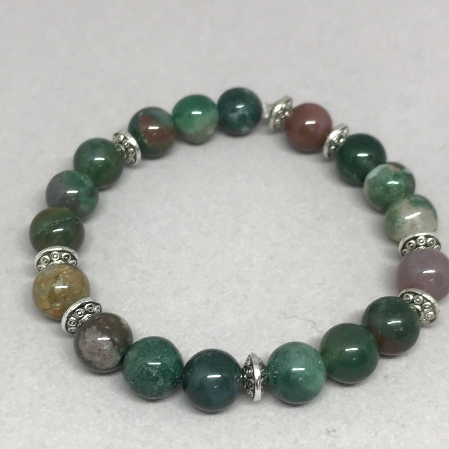 Bloodstone agate bracelet