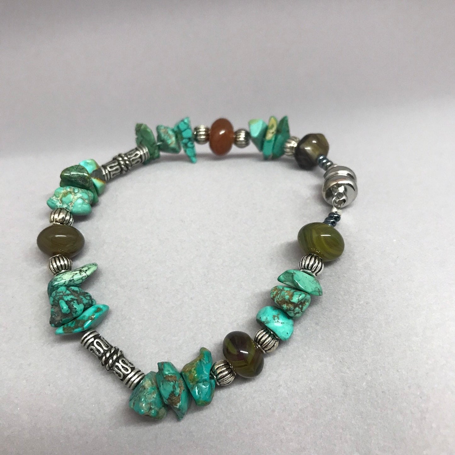 Boho turquoise bead bracelet