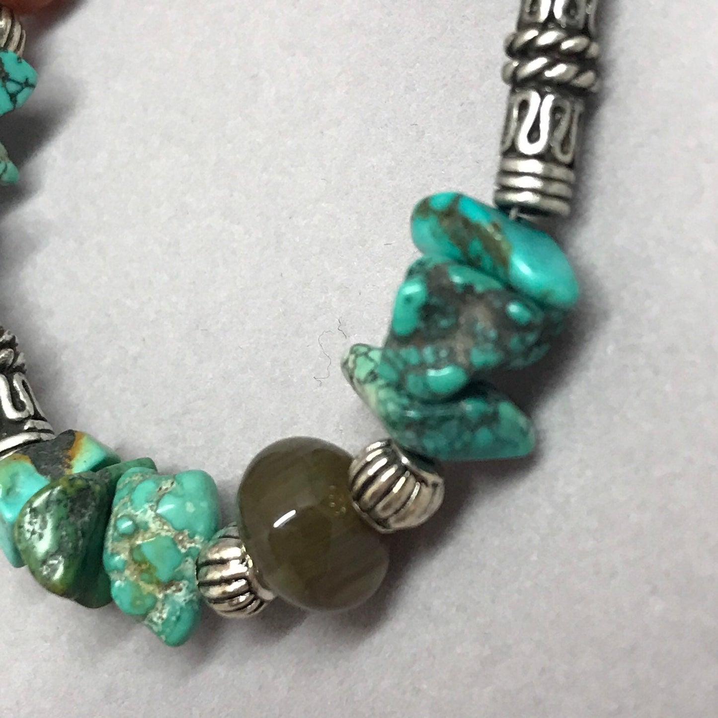 Boho turquoise bead bracelet