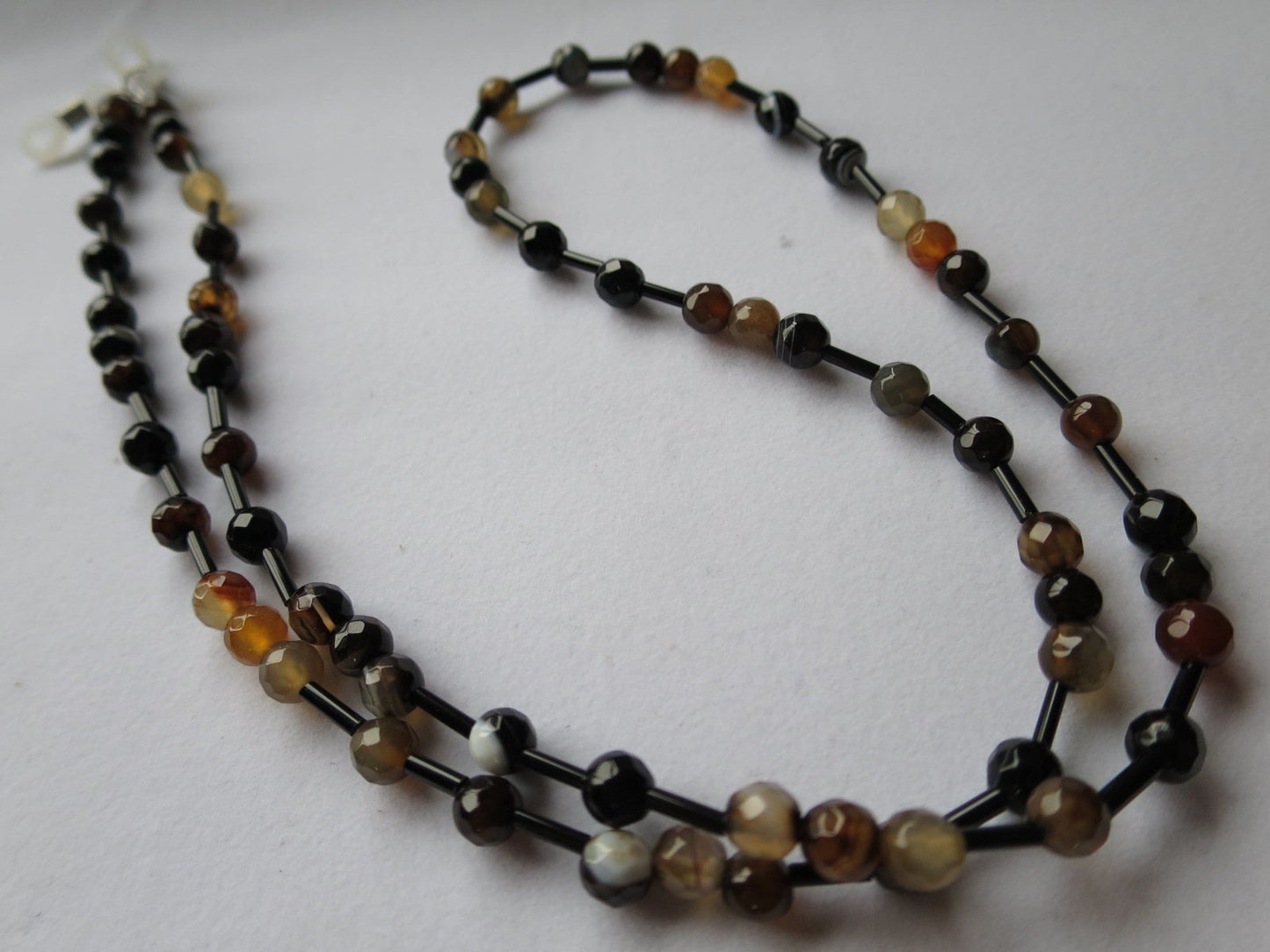 Agate beaded eyeglass chain for readers or sunglasses