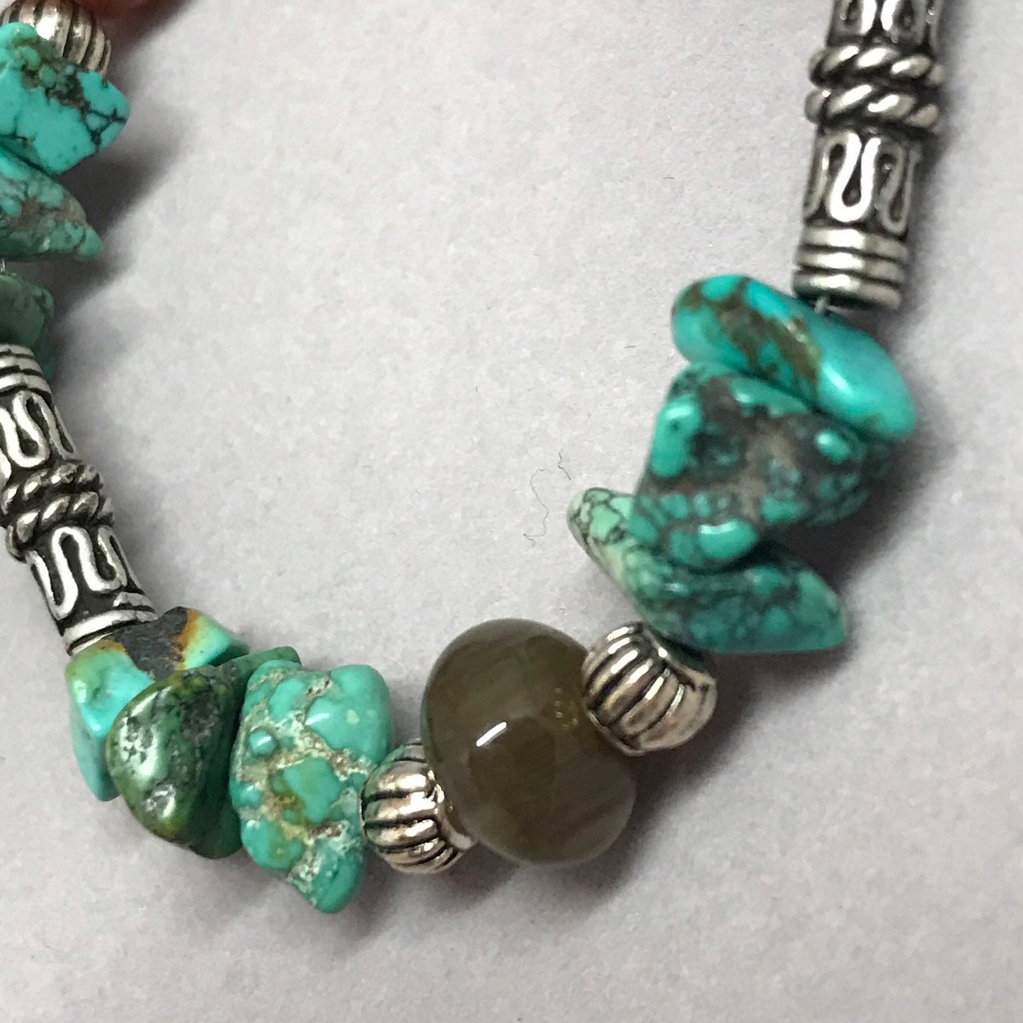 Boho turquoise bead bracelet