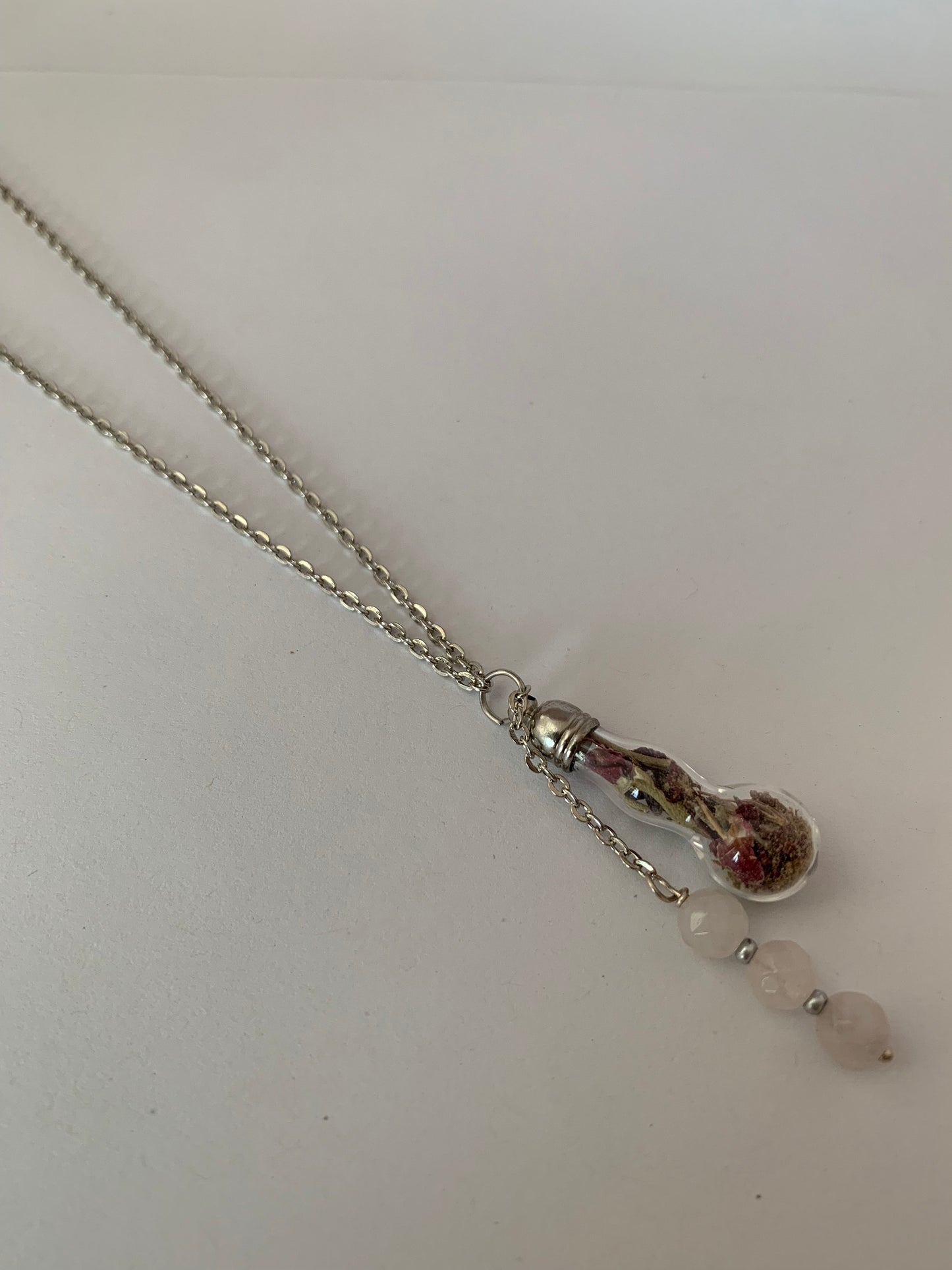 Talisman necklace, love charm bottle.
