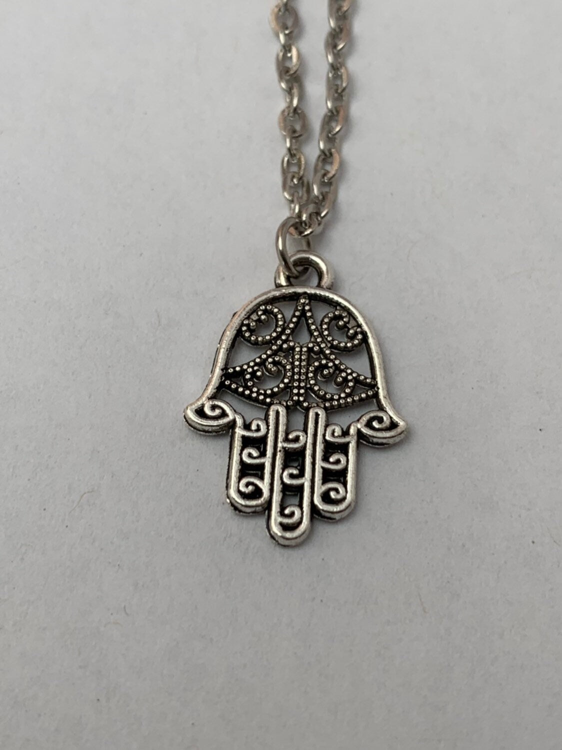 Filigree Fatima hand necklace