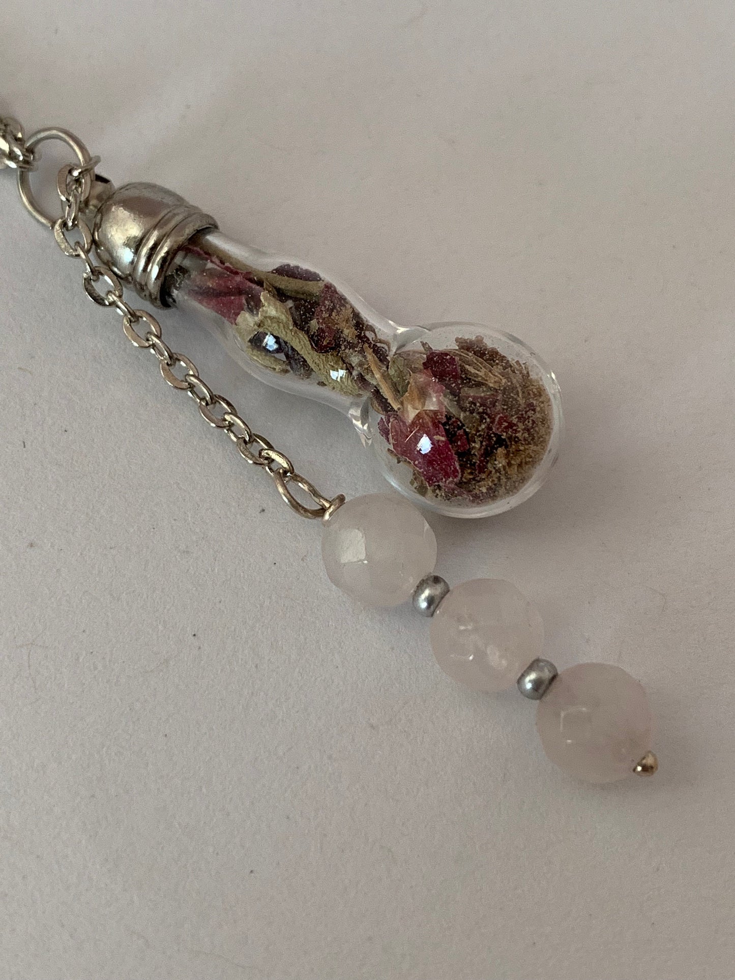 Talisman necklace, love charm bottle.