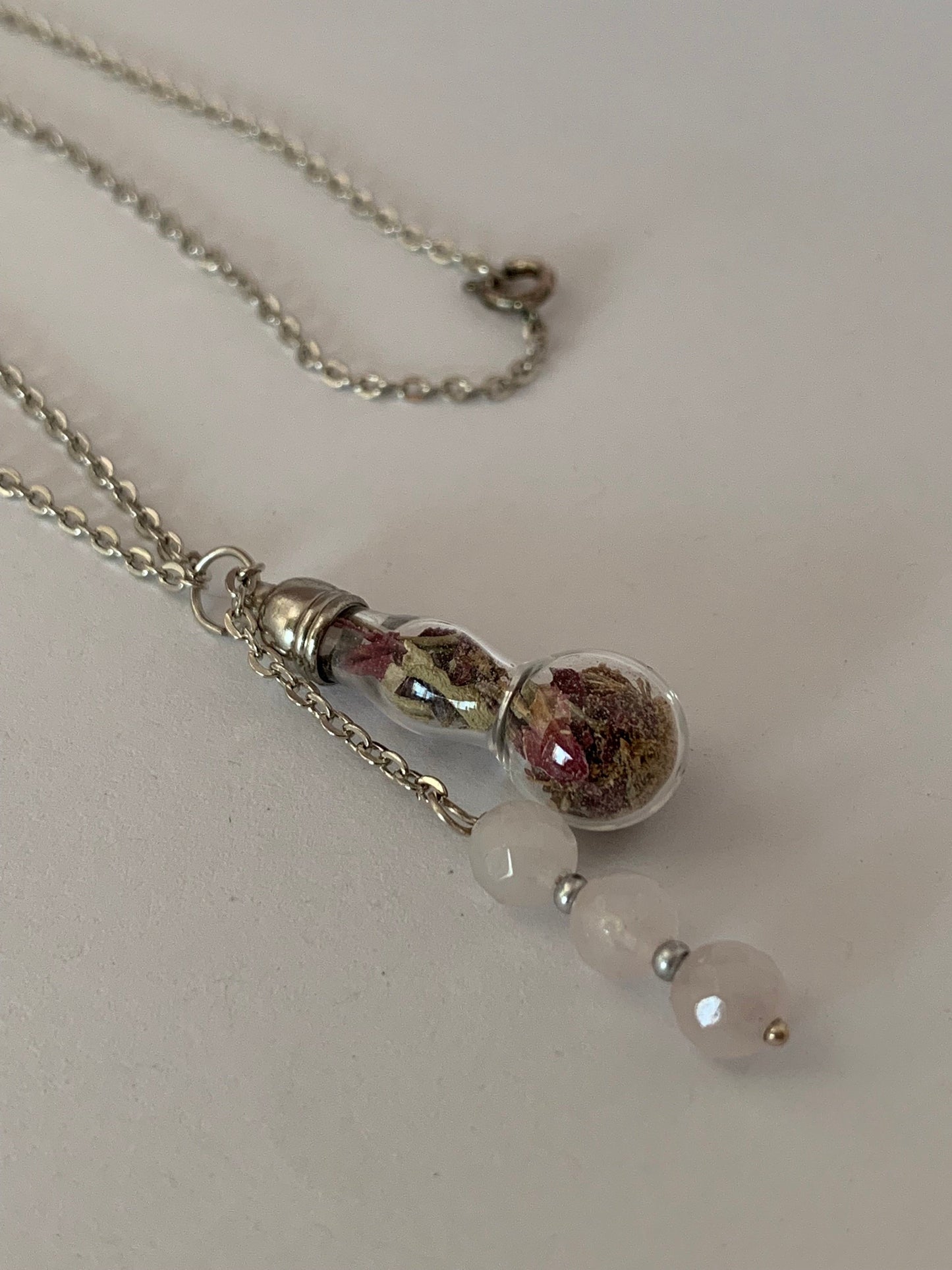 Talisman necklace, love charm bottle.