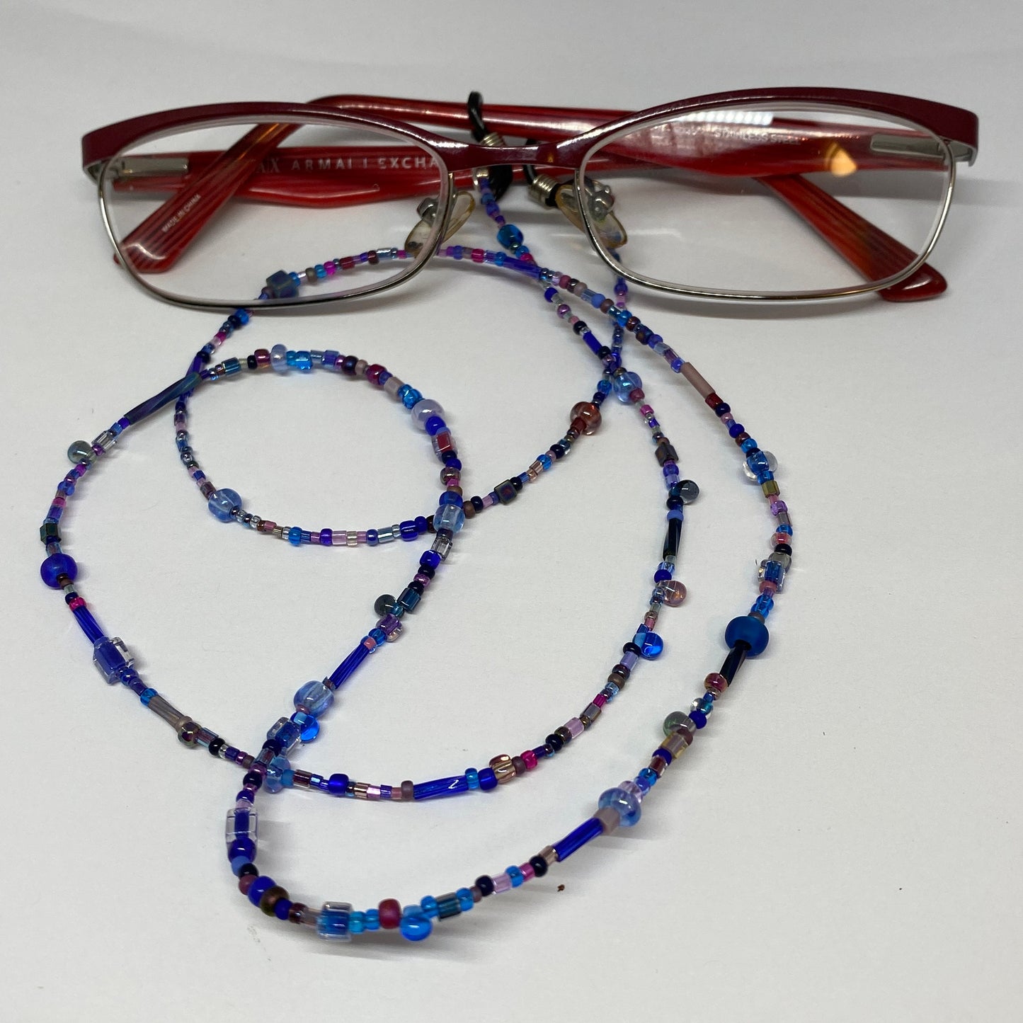 Shades of Blue eyeglass chain