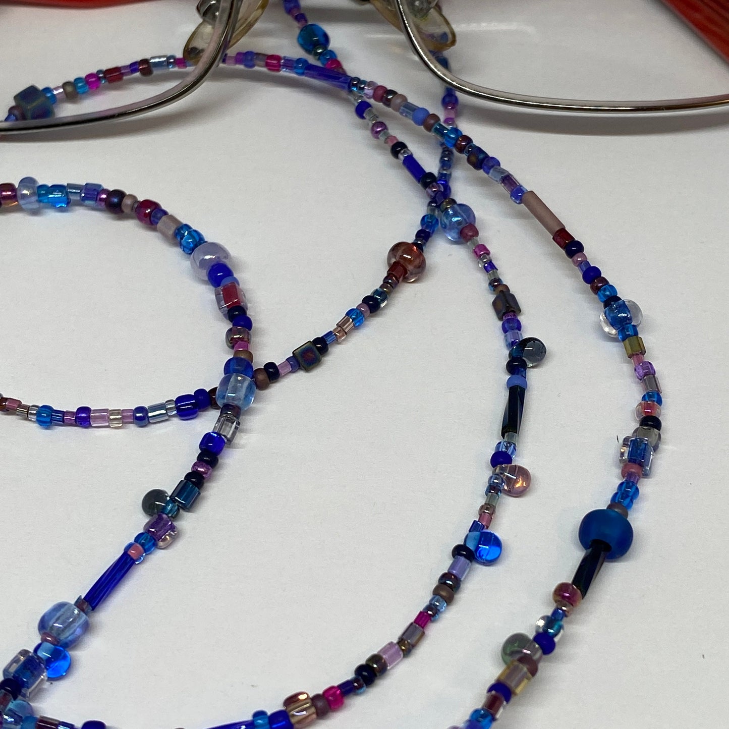 Shades of Blue eyeglass chain