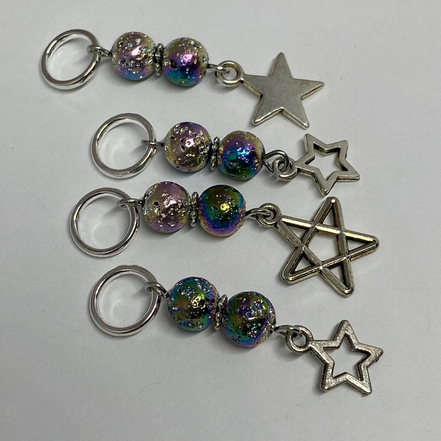 Starry night stitch markers