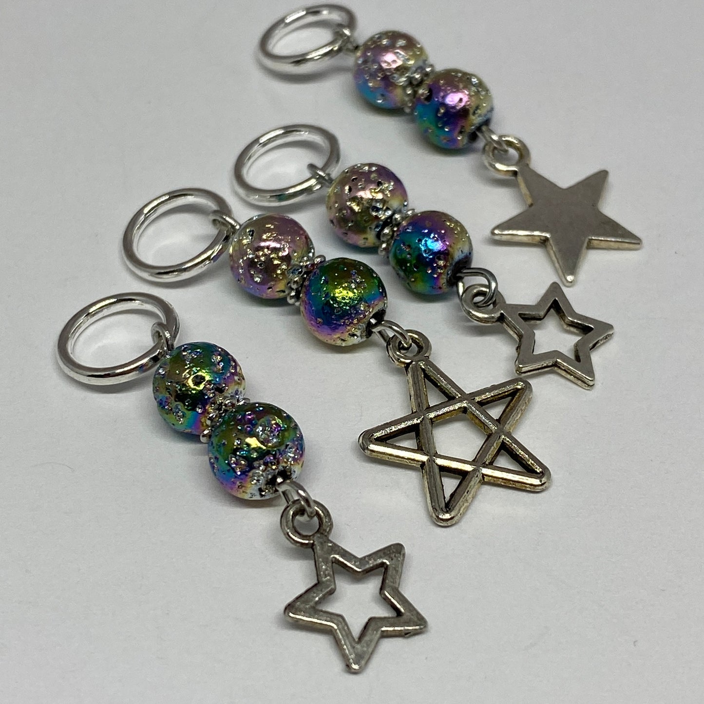 Starry night stitch markers