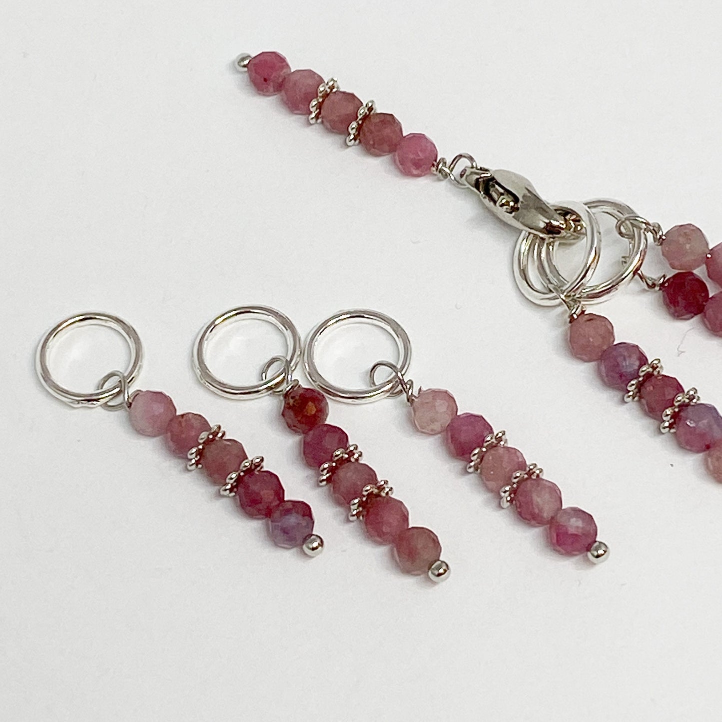 Tourmaline stitch markers for knitting