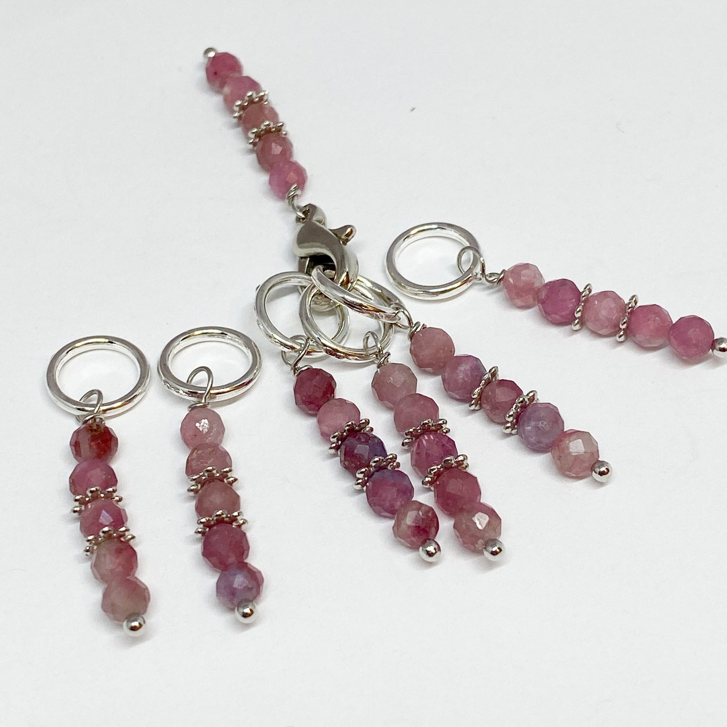 Tourmaline stitch markers for knitting