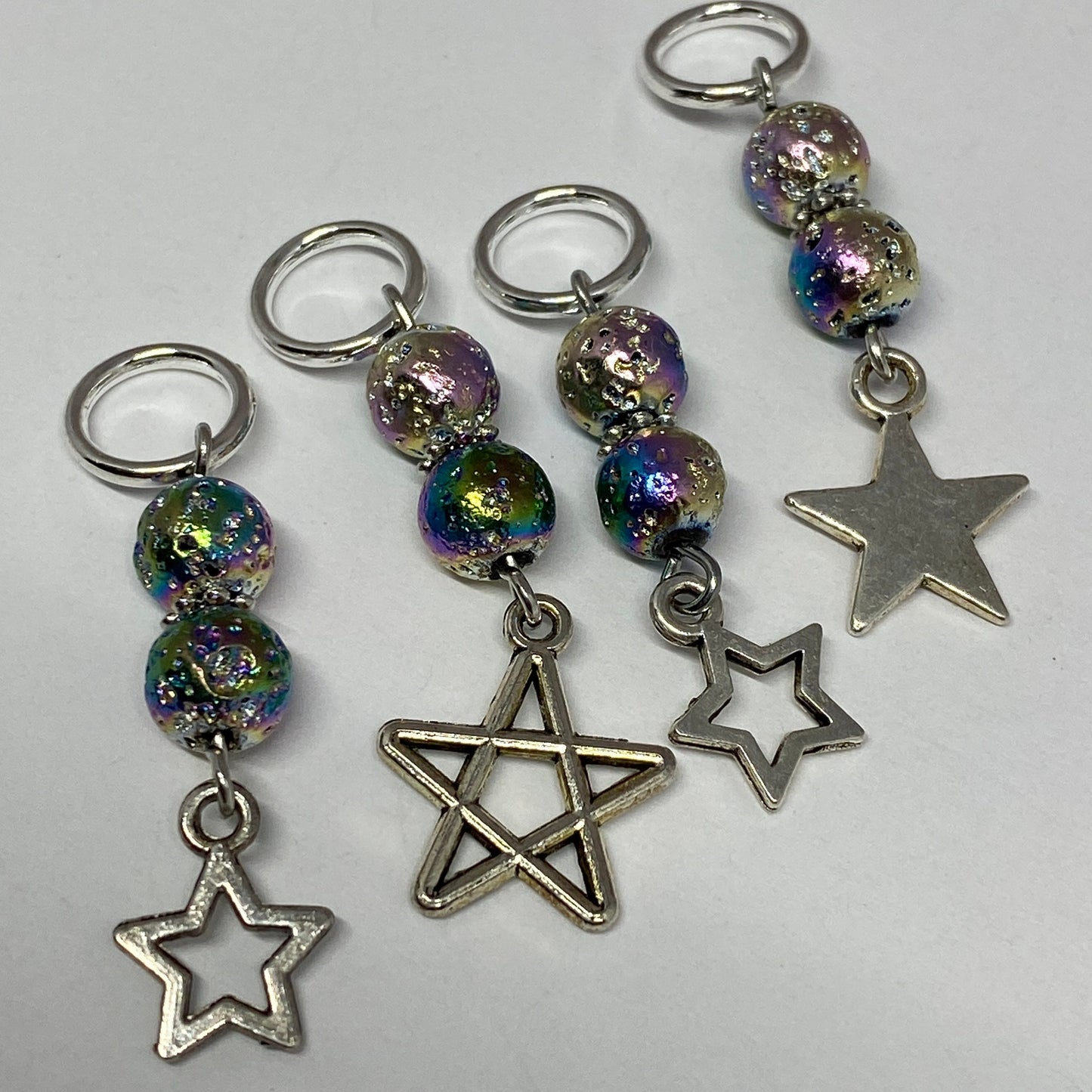 Starry night stitch markers