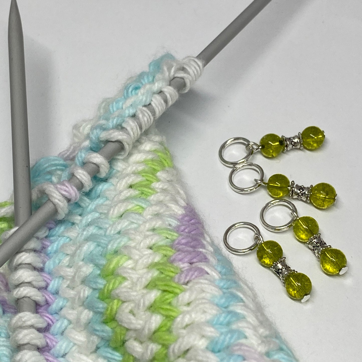 Peridot stitch markers