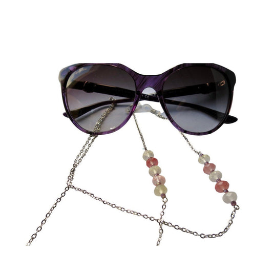 Tourmaline eyeglass chain, for readers or sunglasses.